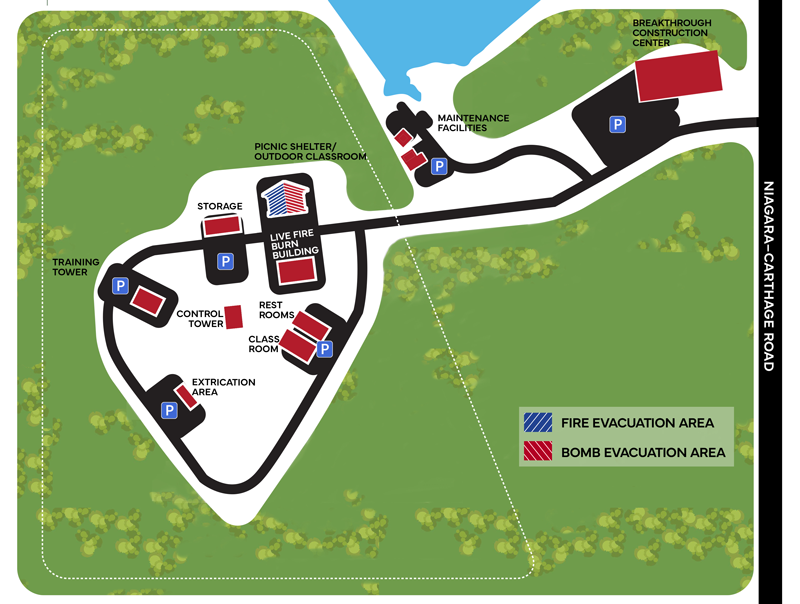 Caddell Campus Evacuation Map