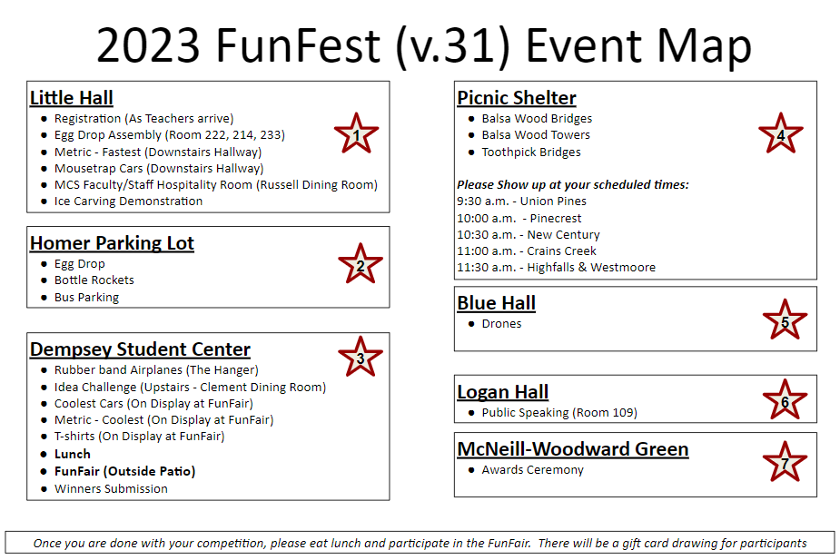 FunFest 2023 Map Key