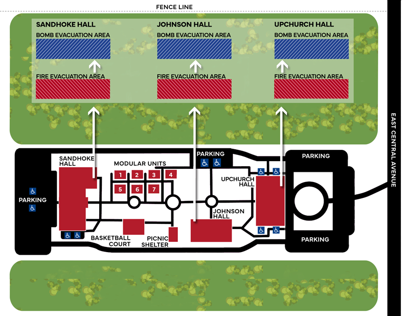 Hoke Campus Evacuation Map
