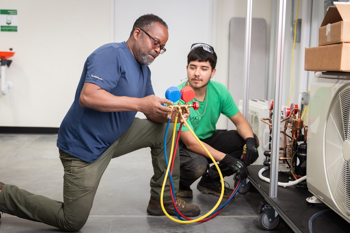 Two HVAC Students