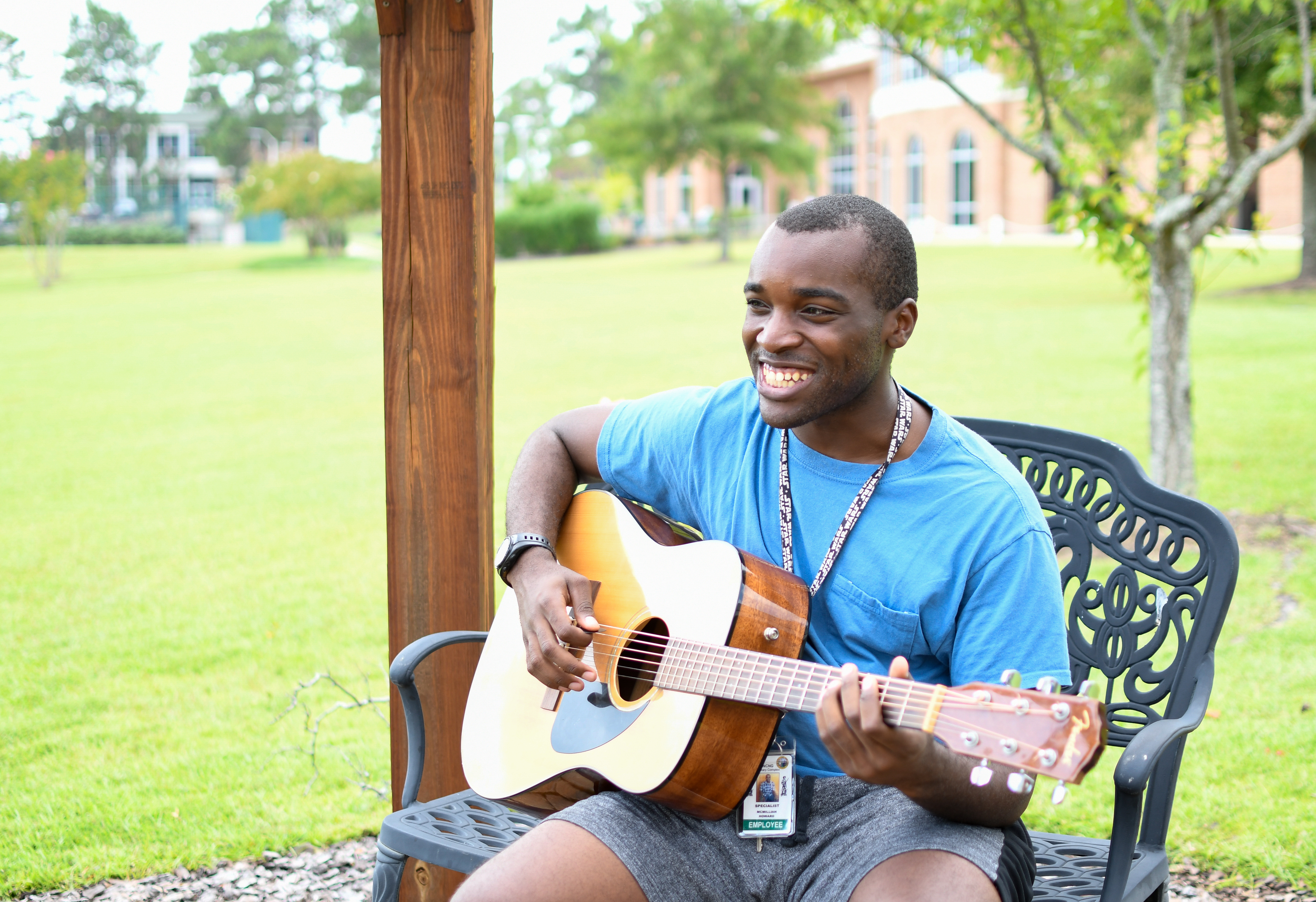 Student Playing Guitar