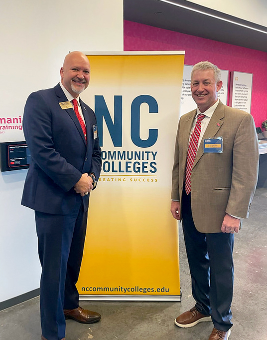 NCCC System President Jeff Cox with SCC President Sandy Stewart (L-R) NCCC System President Jeff Cox with SCC President Sandy Stewart