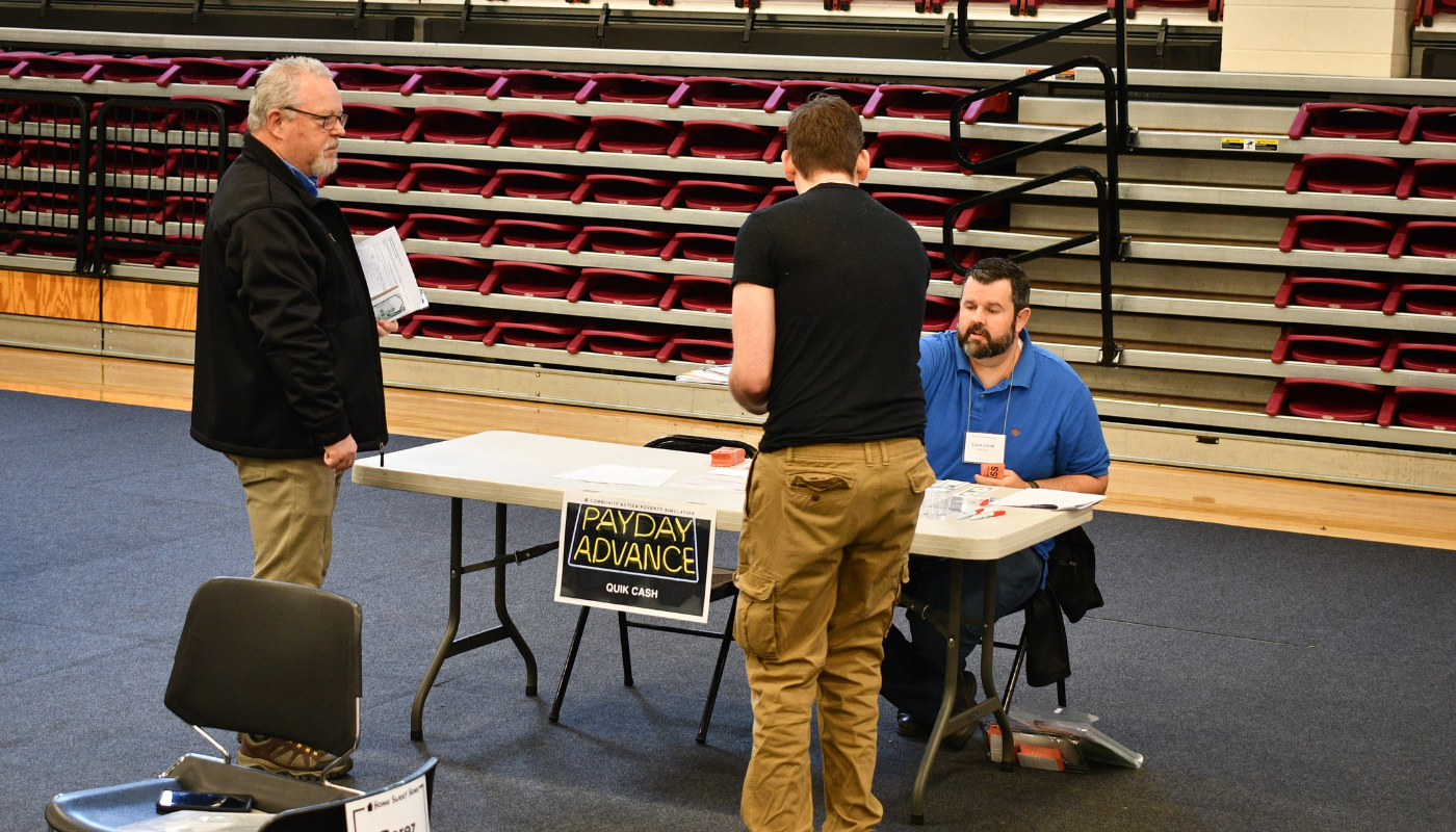 Three faculty/staff members participated in the simulation at the "Payday Advance" table