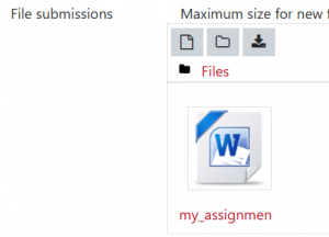An uploaded word document is shown in the files area