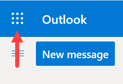 An image of multiple dot icon in the top right corner in outlook