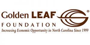 Golden Leaf Logo, text that reads, "Increasing Economic Opportunity in North Carolina Since 1999."