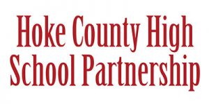 White background, red text that says, "Hoke High Partnership"