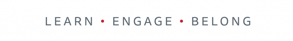 Learn Engage Belong Title